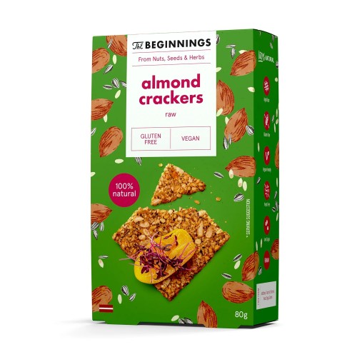 THE BEGINNINGS GF Almond Crackers 80g 