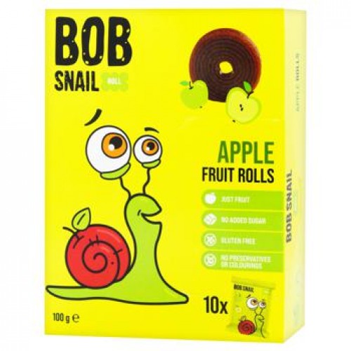 BOB SNAIL Apple Fruit Rolls with No-Added-Sugar 100g 
