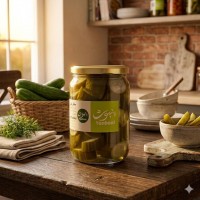 Pickled Organic Cucumber /( Cut into Slices/New Season )500g product thumbnail 2
