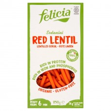 felicia Organic GF Red Lentil Sedanini 250g 
