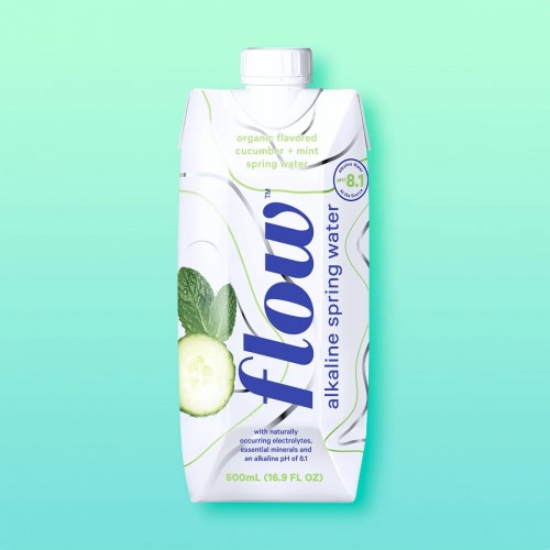 Flow Spring Water with Organic Cucumber Mint Flavored 500ml 