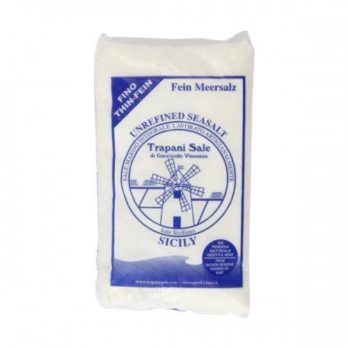 Trapani Sale Fine Unrefined Sea Salt 1000g