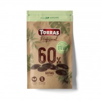 Torras Dark Chocolate Drops with Stevia Sweetener 1kg product thumbnail 2