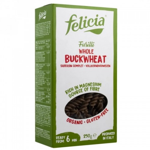 felicia Organic GF Whole-Buckwheat Fusilli 250g 
