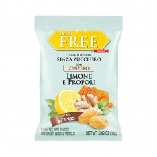 Serra Mini Hard Candies with Lemon, Ginger and Propolis  (Sugar Free) 80g 