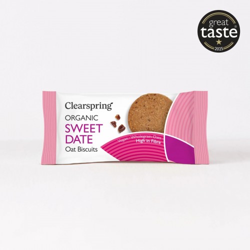 Clearspring Organic Oat & Sweet Date Biscuits 40g 