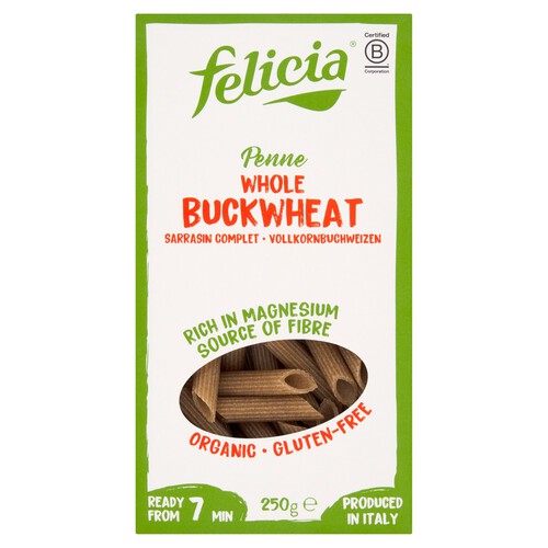 felicia Organic GF Whole-Buckwheat Penne 250g 