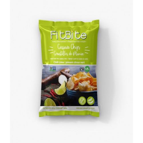Fit Bite GF Cassava Chips with Chili Lime 100g 