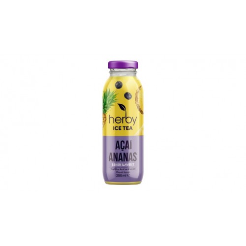 herby Acai Pineapple Iced Green Tea (No-Added-Sugar) 250ml 