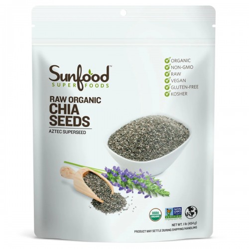 Sunfood Organic Chia Seeds 454g 