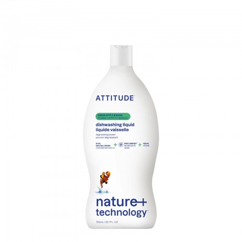 ATTITUDE Green Apple & Basil Dishwashing Liquid 700ml 