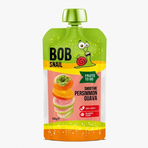 BOB SNAIL Persimmon & Guava Smoothie with No-Added-Sugar 120g 