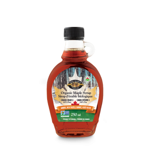 THE MAPLE TREAT Organic Pure Maple Syrup (Amber) 250ml 