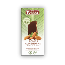 Torras Milk Chocolate with Almonds and Stevia 125g 