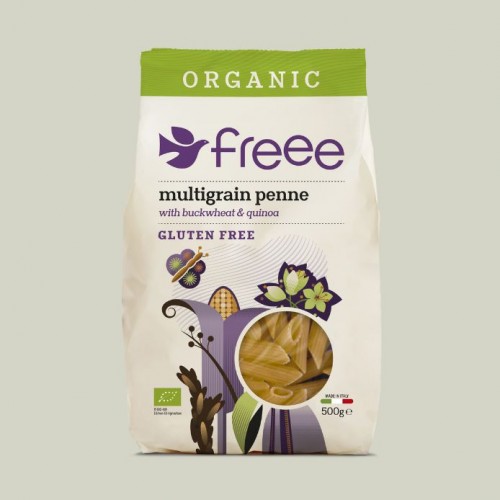 Doves Farm Organic GF Multigrain Penne with Buckwheat & Quinoa 500g 