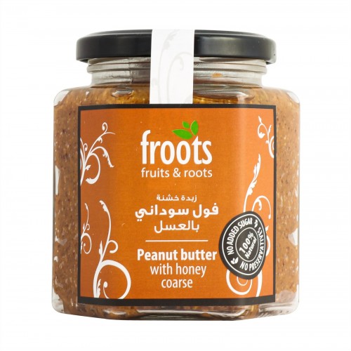 froots Coarse Peanut Butter with Honey (No-Added-Sugar) 420g 