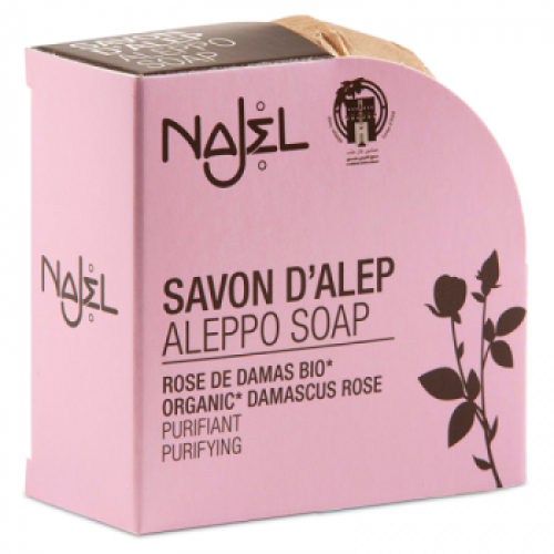 NAJEL Aleppo Soap with Organic Damascus Rose 100g