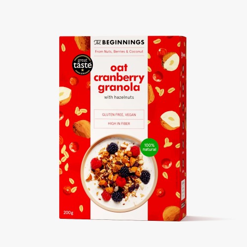 THE BEGINNINGS GF Oat Cranberry Granola 200g 