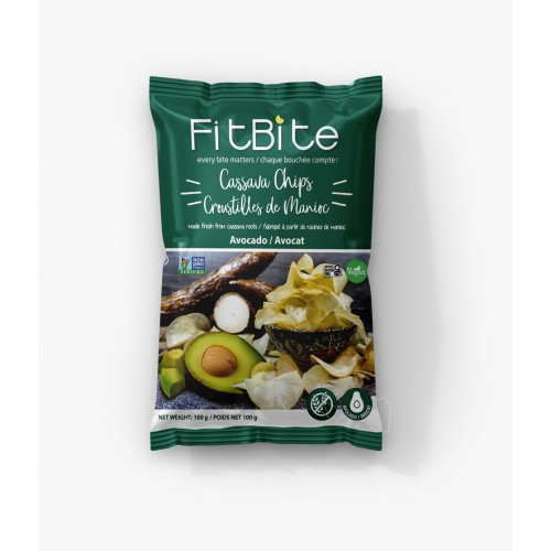 Fit Bite GF Cassava Chips with Avocado 100g 