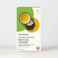 Clearspring organic Blend of Green Tea with Ginger & Matcha 20 Tea Sachet (36g) product thumbnail 3