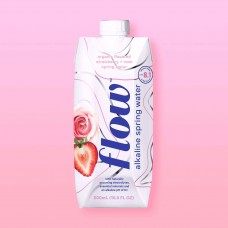 Flow Spring Water with Organic Strawberry Rose Flavored 500ml 