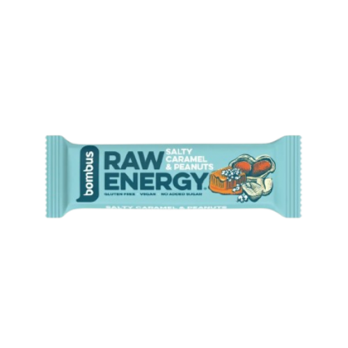 bombus GF RAW Energy Bar with Salty Caramel & Peanuts 50g 