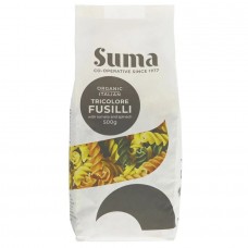 Suma Organic Tri-Color Fusilli with Tomato & Spinach 500g