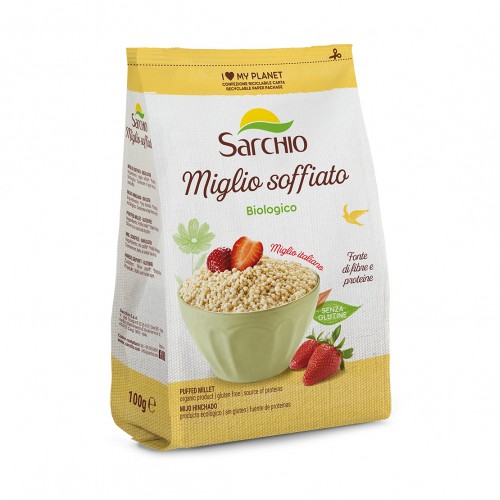 Sarchio Organic GF Puffed Millet 100g 