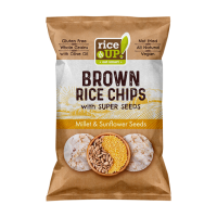 rice up GF hot Millet & Sunflower Seeds Brown Rice Chips 60g product thumbnail 2