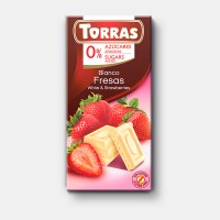 Torras White Chocolate with Strawberries 75g product thumbnail 2