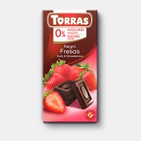 Torras Dark Chocolate with Strawberries 75g product thumbnail 2